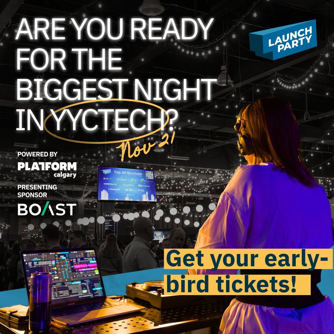 #LaunchPartyYYC with Presenting Sponsor <a href="/BoastCapital/">Boast</a> is back and better than ever. 🔥

We’re bringing the party to the Big Four Roadhouse with 10 inspiring tech startups that are making a difference in #yycTech. 🦄

🎫 Get your early-bird tickets: show.ps/l/0d8590ef/