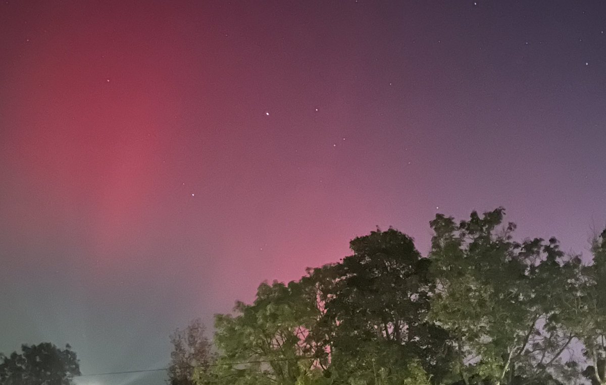 Northern lights out in full effect down south tonight