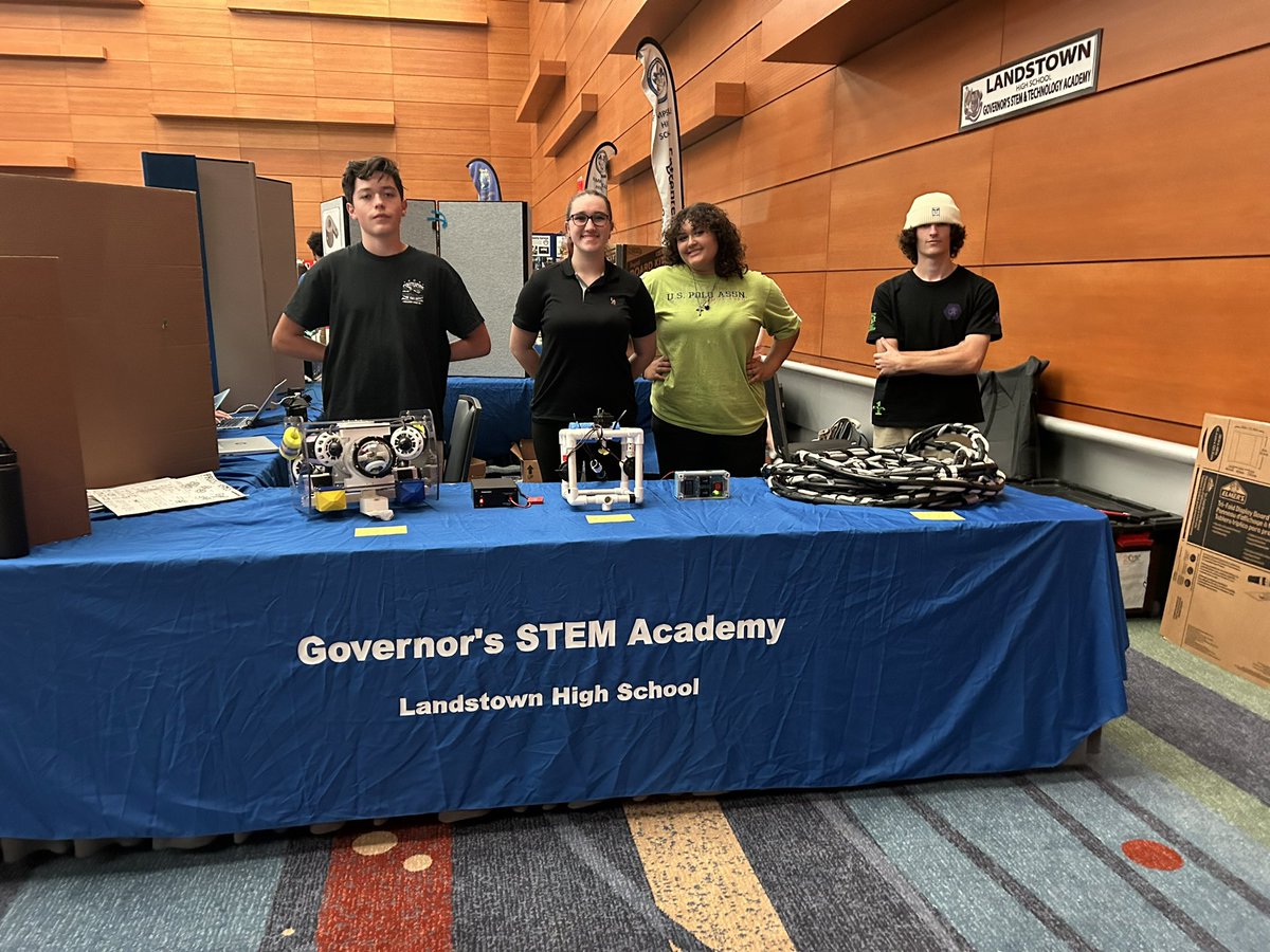 STEMAcademyLHS's tweet photo. We are ready to meet the future @LandstownEagles at the @vbschools Academy and Academic Program Night. #thefutureisSTEM #EagleNation https://t.co/C42rRFysCy