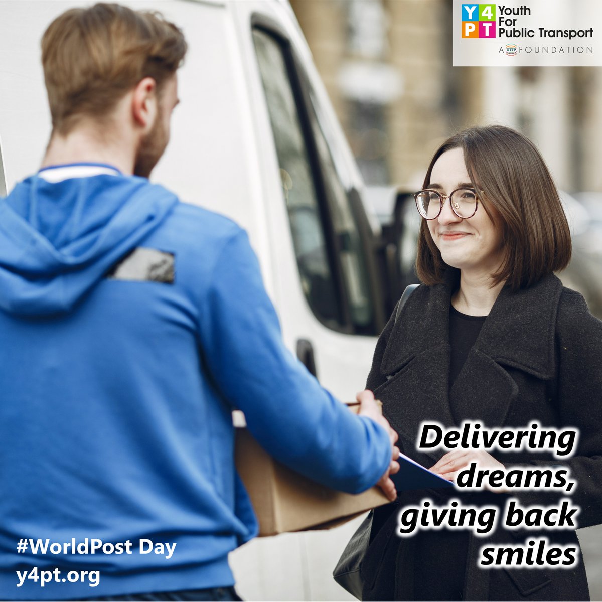 Y4PT's tweet photo. 📨📮📯📬📦 #WorldPostDay 🌐 The post plays a crucial role in fostering cohesive, inclusive, connected communities. https://t.co/8crsq6o2Ns 🚦 #PostDay #PostalService #PostalOffice #Courier #Logistics #ExpressMail #Mail #Postal #SustainableMobility #SustainableTransport #Post https://t.co/tptG0FiX0M