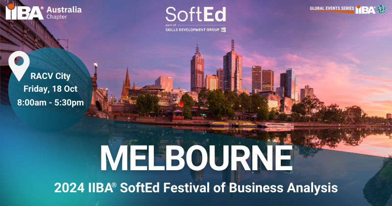 This time next week...

FOBA lands in Melbourne! 

View the program here 👀

📍Melbourne Program: festivalofbusinessanalysis.org/2024-melbourne…

#IIBA #FOBA #Melbourne #BusinessAnalysis #BusinessAnalyst