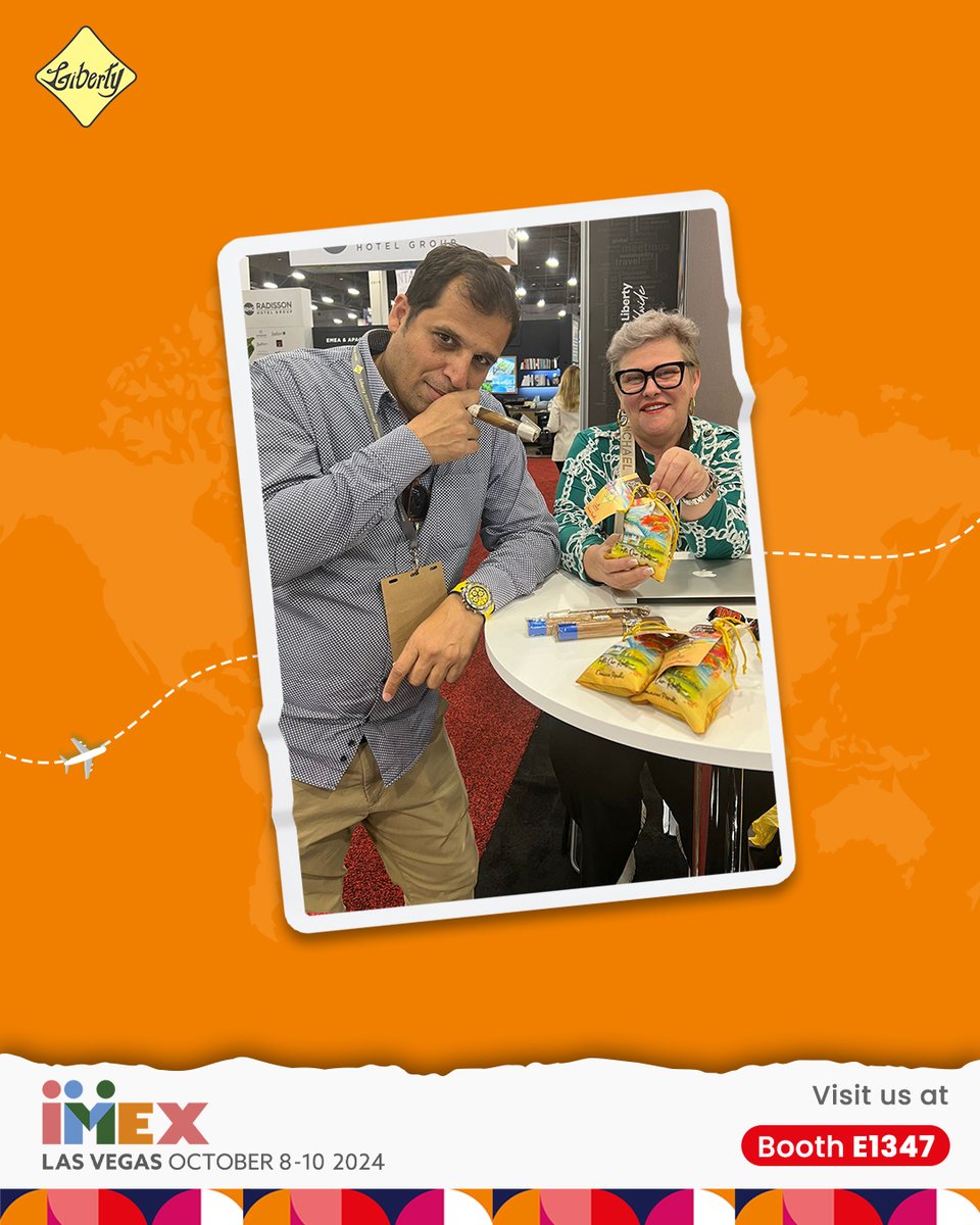 liberty_itg's tweet photo. Briss Mathur &amp; Michele Rosset discuss the best of Dominican Republic! Visit Booth E1347 at IMEX Las Vegas. https://t.co/UsZ5WFEED1

.
.
.
#LibertyAtIMEX #IMEX2024 #ENGENE #Milton #LibertyDMC #TravelWithLiberty #LibertyTourism #MICEEvent https://t.co/BeprSEGK2k