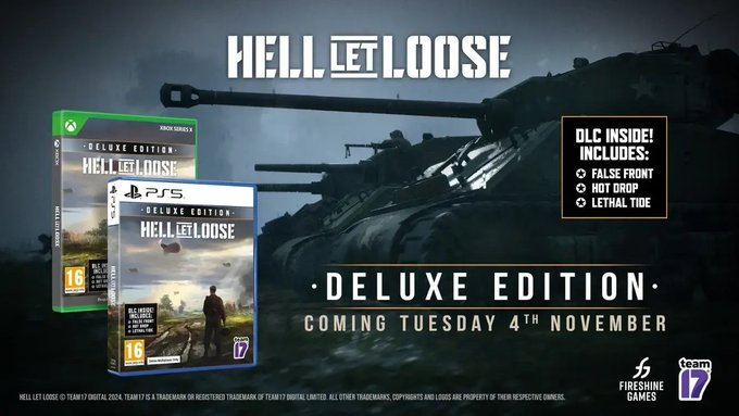 PhysicReleases's tweet photo. Hell Let Loose Deluxe Edition (PS5/XSX) up for preorder at Best Buy ($39.99) https://t.co/0UNUPbuUjS
Amazon
PS5 https://t.co/OA7JyUe5my
XSX https://t.co/KXUa9h4B8u #addchatbait
#PhysicalReleasePreOrder
Telegram: https://t.co/abPznaDj7J https://t.co/eFFV4NFGXs