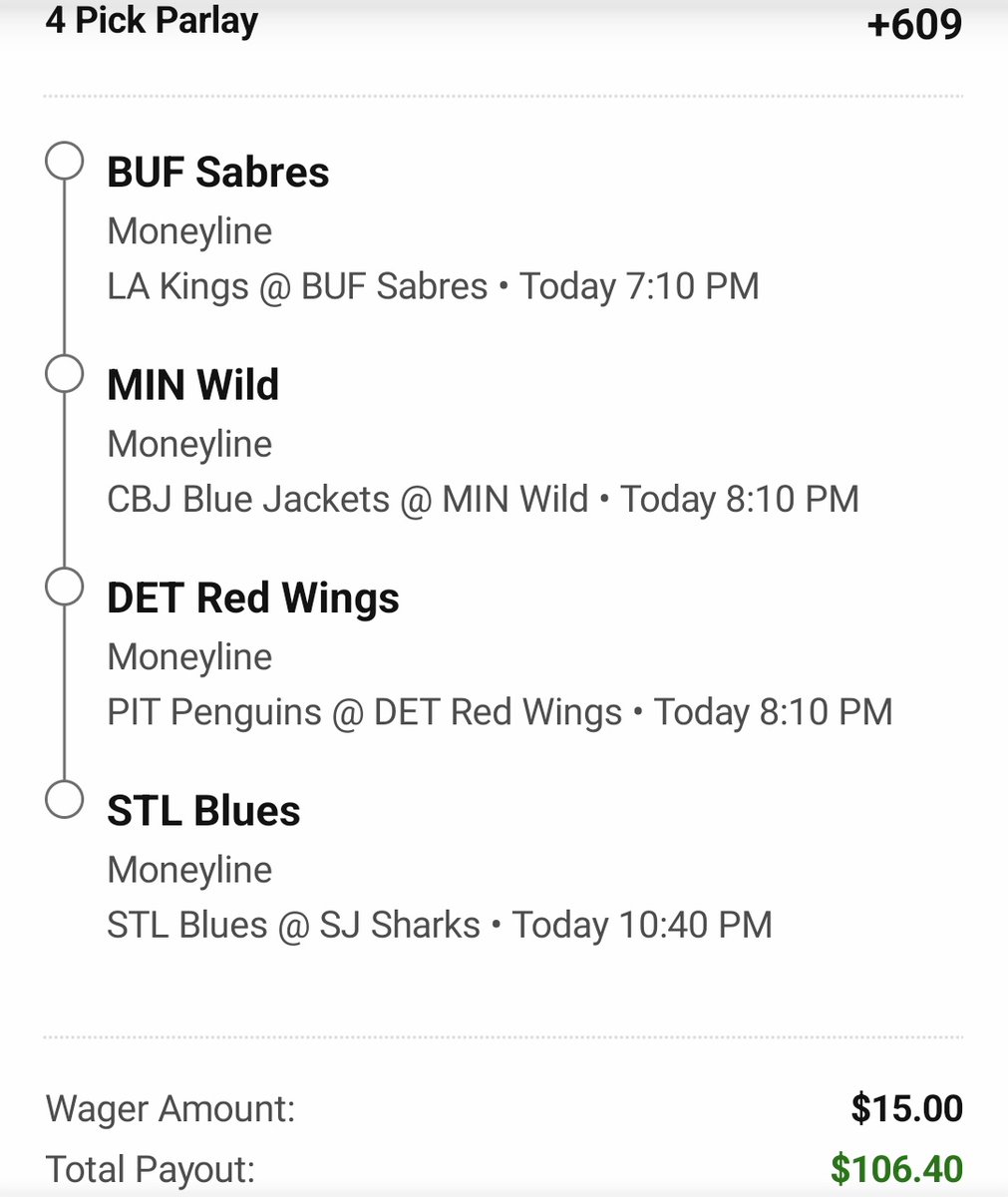 LockITIN_MA's tweet photo. Lets go 🏒😎

Hockey is back!!!!! Cashed in our under 6.5 for the Rangers/Penguins game yesterday. Fell just short on the parlay! More plays for tonight's action 😈😈

Keep in mind we got more confidence in the straight bets over the parlay!!

Good luck 🤝

#NHL

#LockItIn https://t.co/mRXtre4Czr