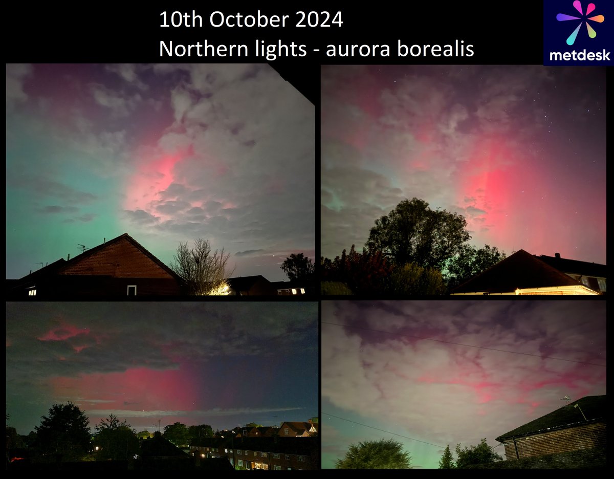 An exceptional display of #Aurora #Northernlights visible to the naked eye tonight. Here's a collection of images taken by some of our forecasters. <a href="/aurorawatchuk/">AuroraWatch UK</a>