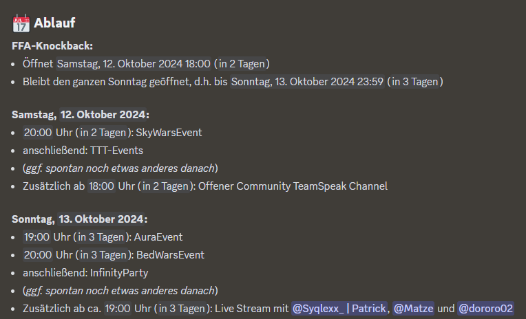 PlayInfinityNET's tweet image. 📢 PlayInfinity Jahrestag - Eventwochenende
Am 13.10.24, ist die Schließung von PlayInfinity 1 Jahr vergangen. Zu diesem Anlass möchten wir am 12.10 und 13.10.24, verschiedene Events veranstalten.
▶️Mehr Infos auf Discord in #information: discord.gg/SNNfWpG
#Minecraft
