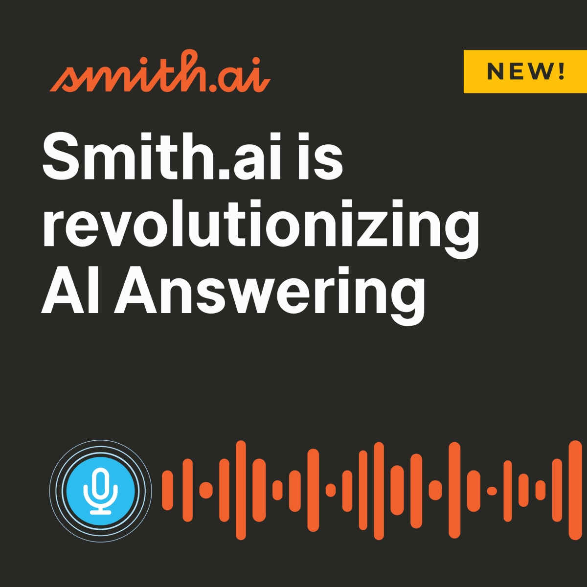 I'm so proud! Today, <a href="/smithdotai/">Smith.ai</a> launched our revolutionary AI answering solution, Voice Assistant. It greets, qualifies &amp; transfers callers w/ a human-like call experience. Plus, calls are backed by live Smith.ai agents. Setup takes 5 min: smith.ai/lp/ai-voice-as…