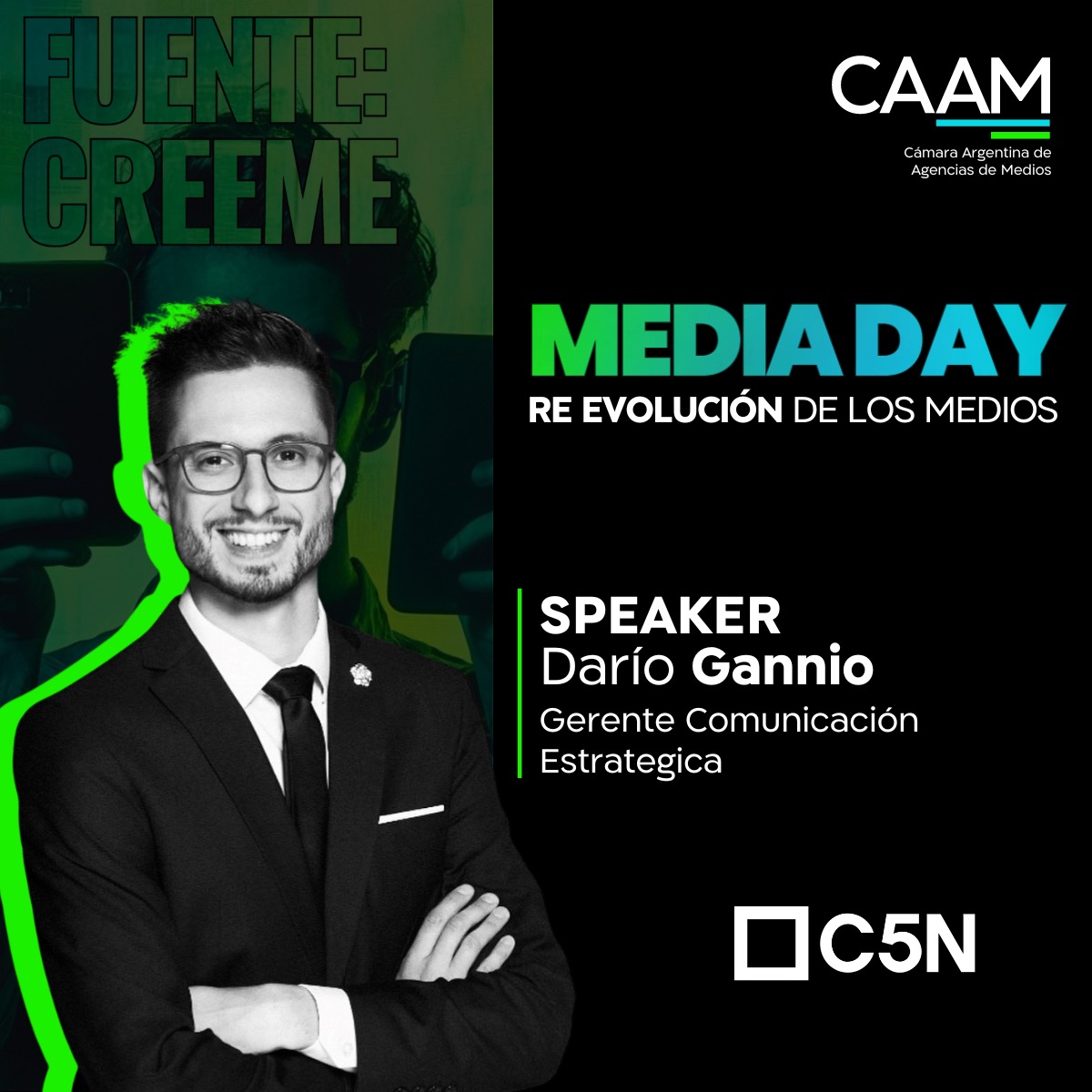⭕MEDIA DAY 2024 | RE-EVOLUCIÓN DE LOS MEDIOS

El evento organizado por la Cámara Argentina de Agencias de Medios (<a href="/caamargoficial/">CAAM | Cámara Argentina de Agencias de Medios</a>), que contará con más de 30 oradores y 800 participantes, tendrá lugar el 22 de octubre en el Tattersall de San Isidro.

El tema principal será la