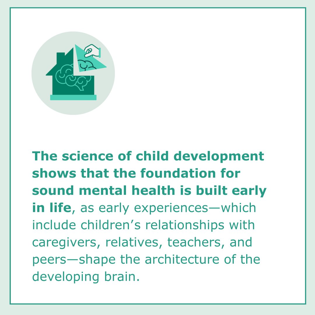 This #WorldMentalHealthDay, we want to emphasize that children's earliest experiences shape the foundations of lifelong mental health. Learn more: bit.ly/4ePKHDQ