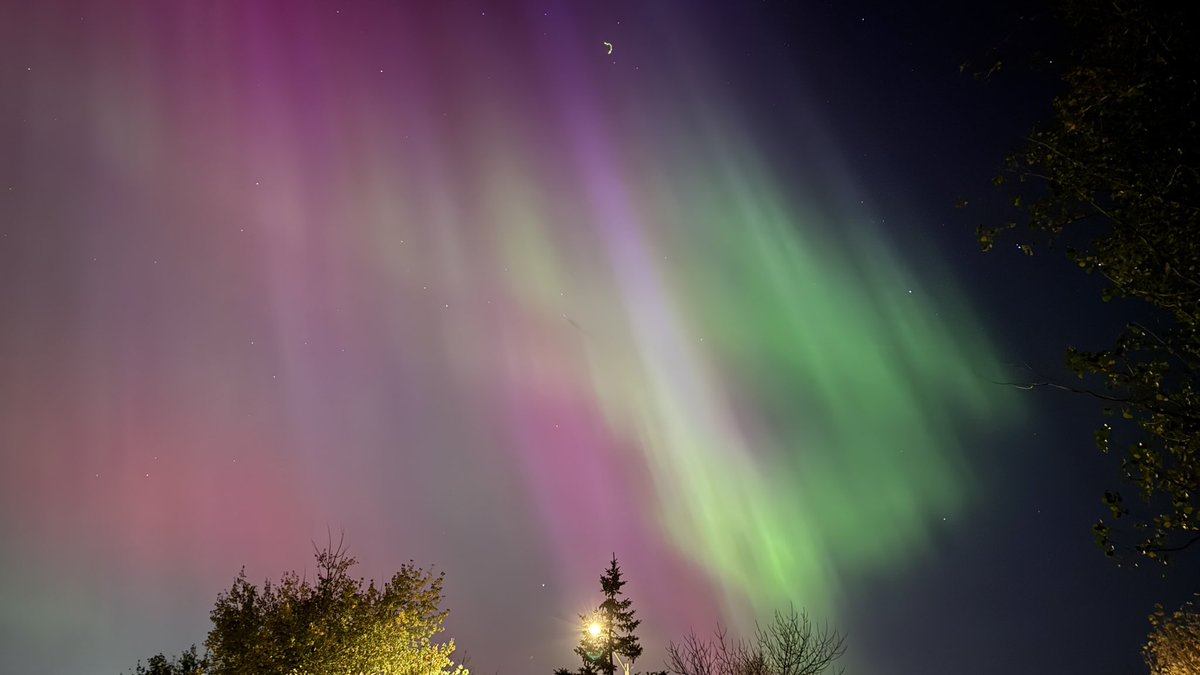 JoshZorn's tweet photo. What a show tonight while out for a walk! 
Pilot Butte, SK 
#aurora #saskatchewan https://t.co/EK5hvdndJr