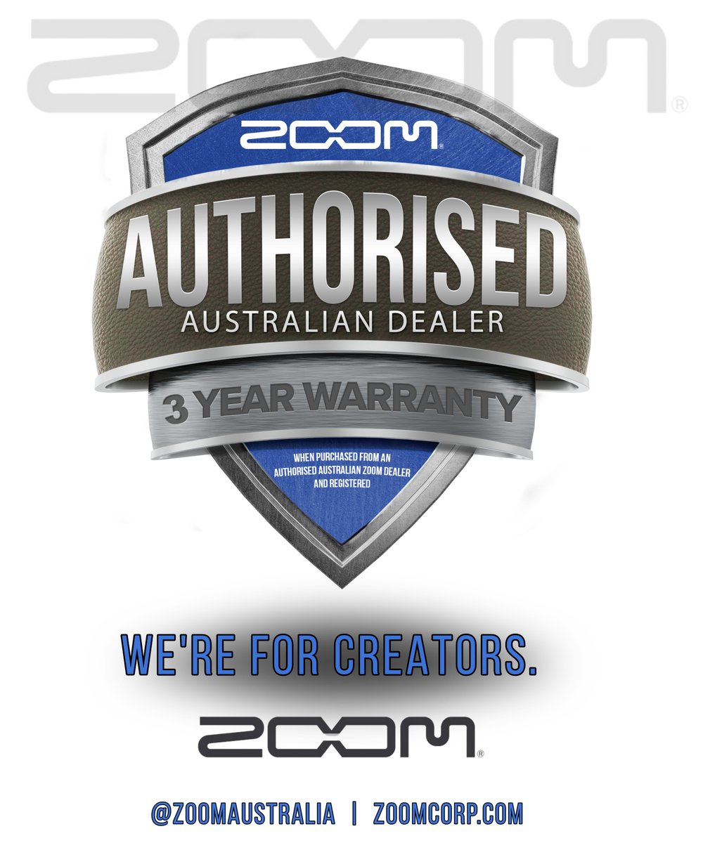 ZoomAustralia's tweet image. We are pleased to announce a new 3 Year Warranty, on all Zoom products purchased in Australia, from an Authorised Australian Zoom dealer.

@zoomsoundlab
@zoombr
#zoom #zoomsoundlab #audio #music #sound # #recording #proaudio #musicproducer #podcast