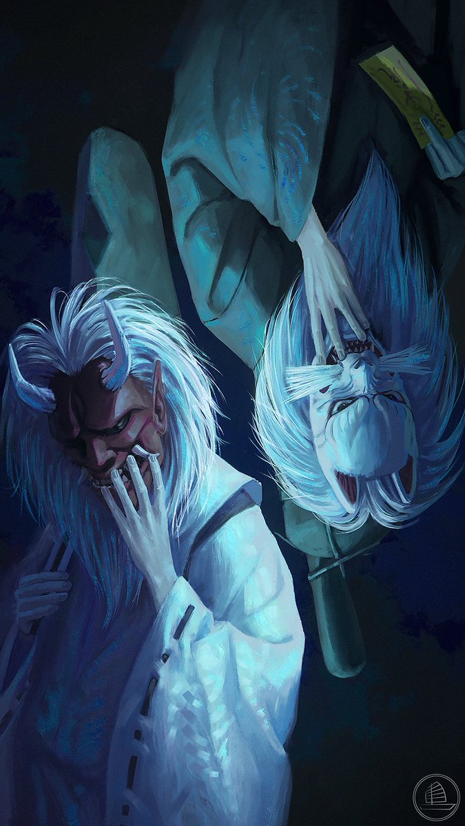 xiaofanchuanart's tweet image. Artober Day 9 - Onmyoji #artober #halloween #HorrorArt