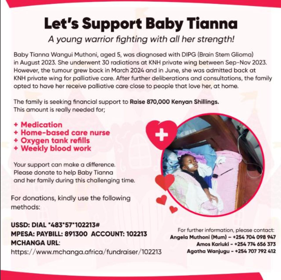 wicmarsh's tweet image. Please help support a brave 5-year-old girl in need of urgent assistance. Every donation counts, no matter how small. Together, we can make a difference in her life. 🙏❤️ #HelpHerHeal #SupportAChild #CommunityLove @ericomondi_