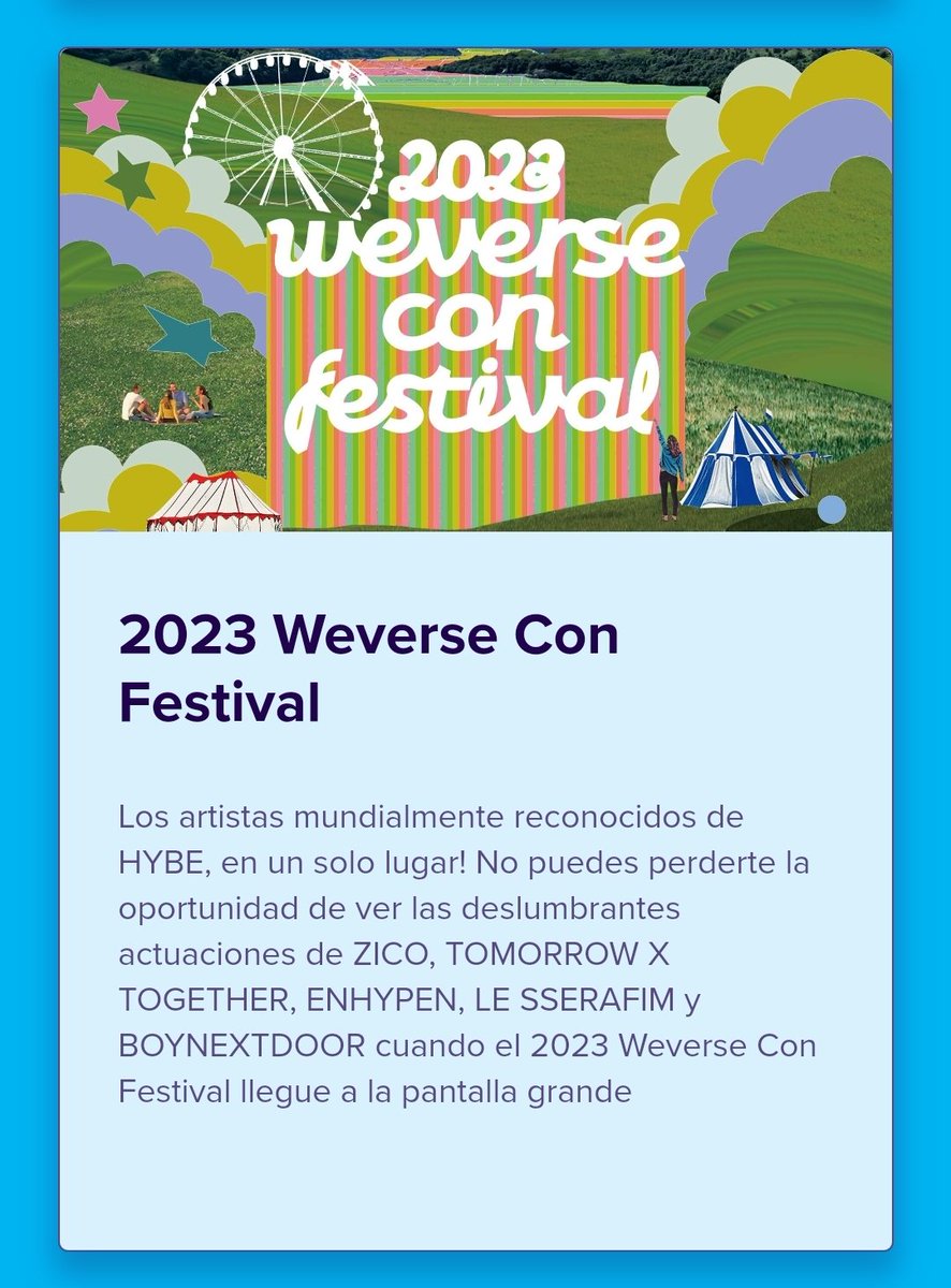 Mx_Enhypen's tweet photo. Además tendrán otras proyecciones como el Weverse Con Festival 2023 dónde participó ENHYPEN ❤️‍🔥

Para recibir más información del evento puedes registrarte en el siguiente link:
🔗 https://t.co/XlMux5uukj

(2/2) ☑️
@ENHYPEN_members 
© 🌟🐧 Enhypen México 🇲🇽 https://t.co/xHnduK3vib