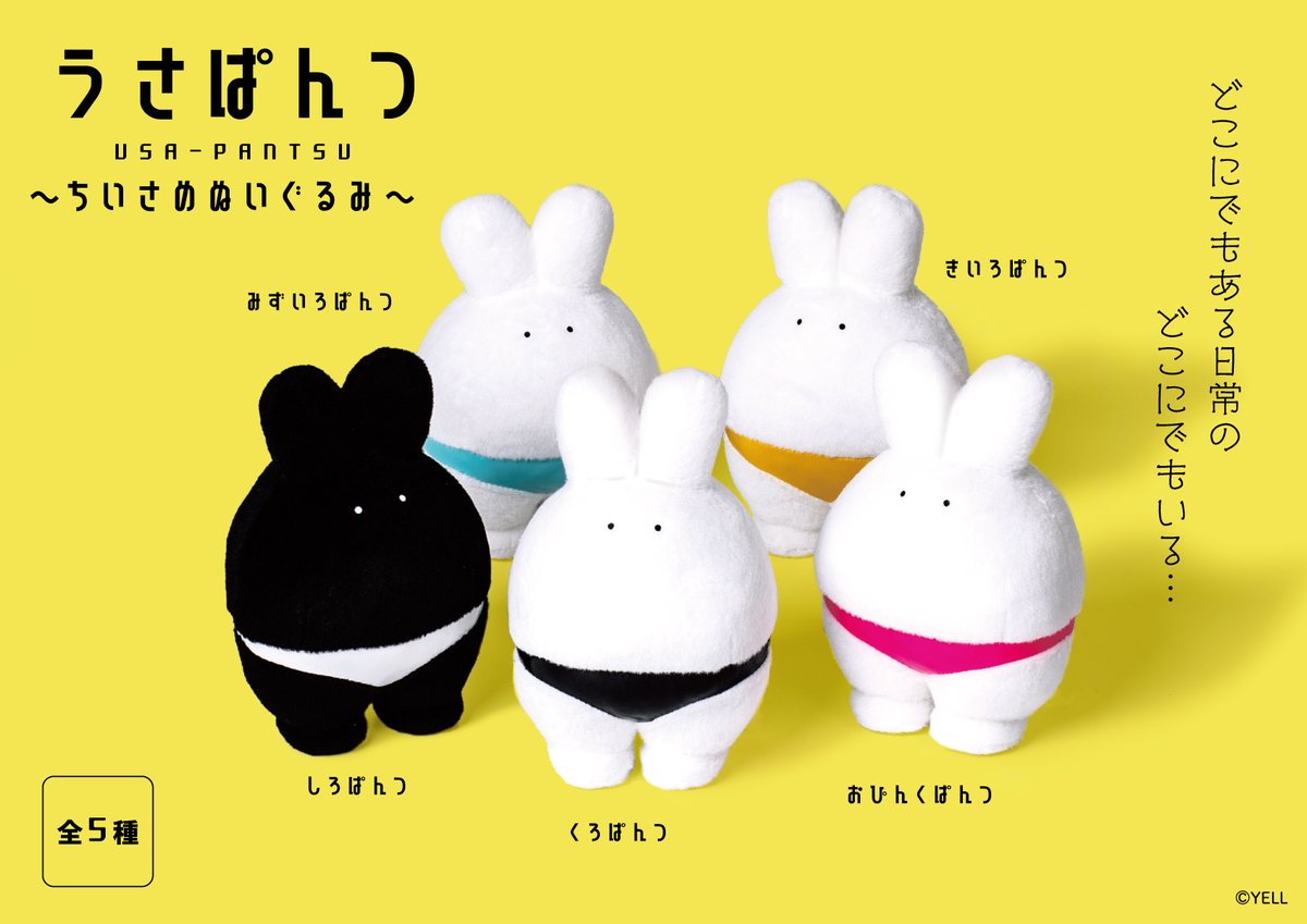 🐰10月新ぬいぐるみのご紹介🐰 カプセルで人気の #うさぱんつ ちいさめ