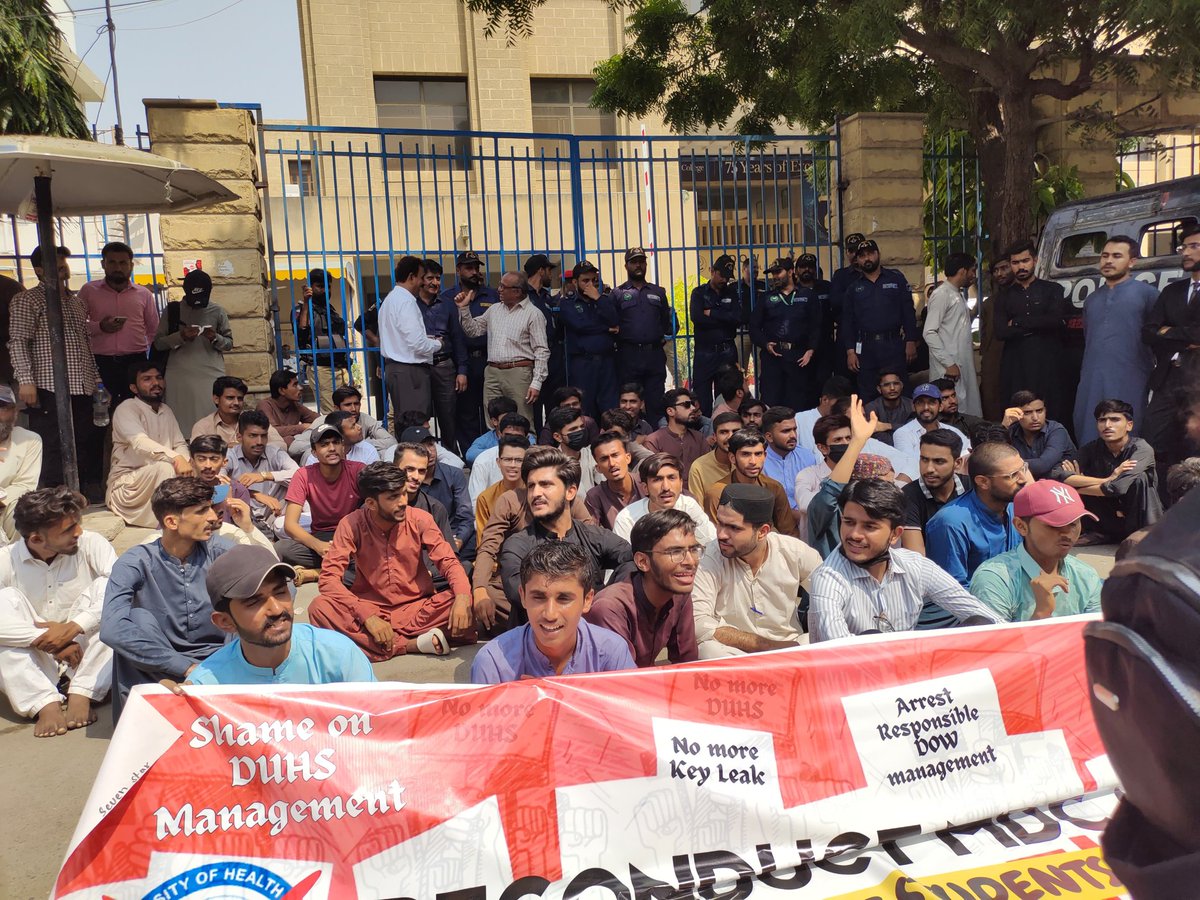 PSCkarachi's tweet photo. but the disregard for fairness brutally undermines and threatens the hopes, dreams and future of these students.

We demand that the current exam of MDCAT must be cancelled with immediate effects. All those involved in leaking the paper must be held accountable before law. 
2/3 https://t.co/WeWtrqo9IV