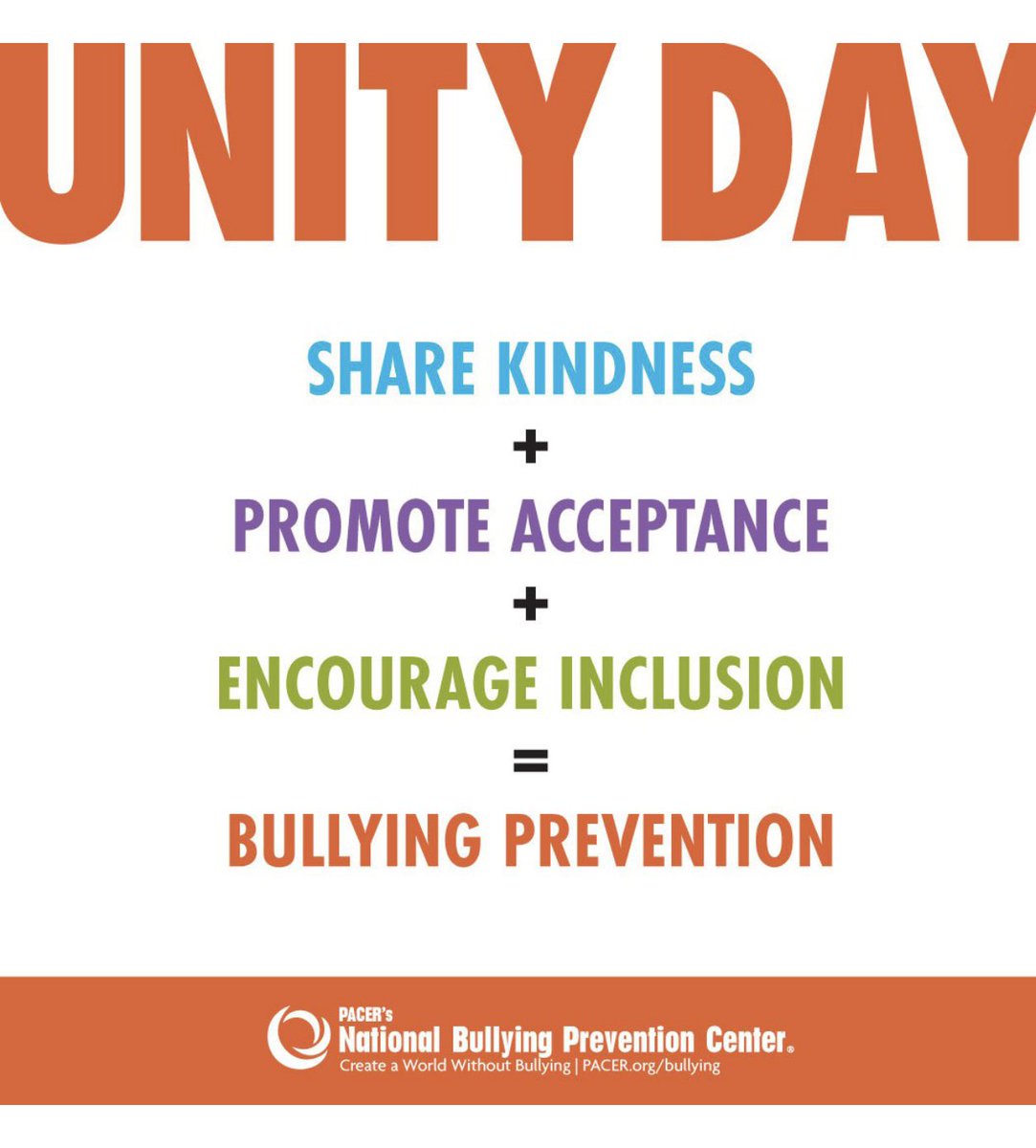Wear ORANGE tomorrow to show your support for UNITY DAY!  #proudofthepride