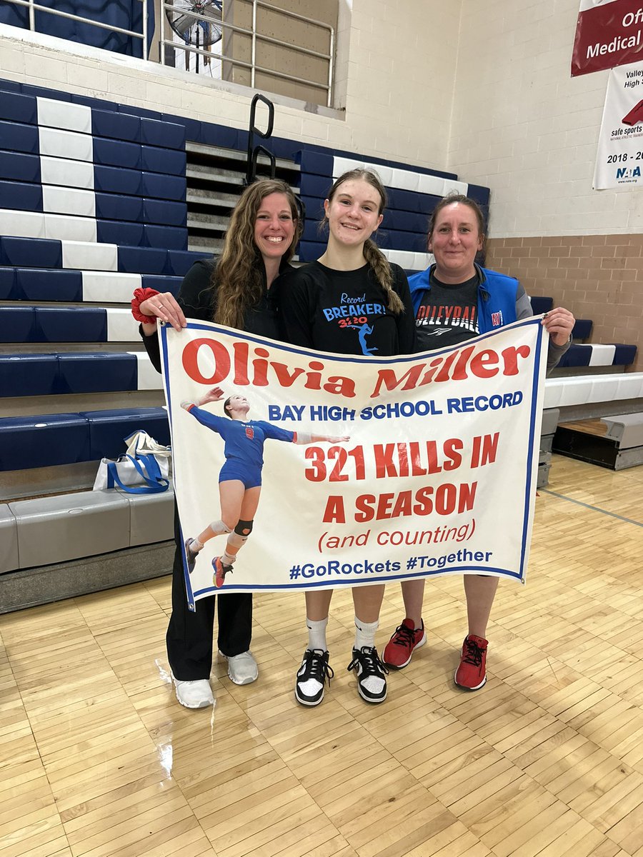CONGRATULATIONS OLIVIA MILLER! Breaking records!! #500careerkills #321seasonkills #STILLCOUNTING! We are so proud of you and everything you have accomplished.  Keep shining! #teamwork #together