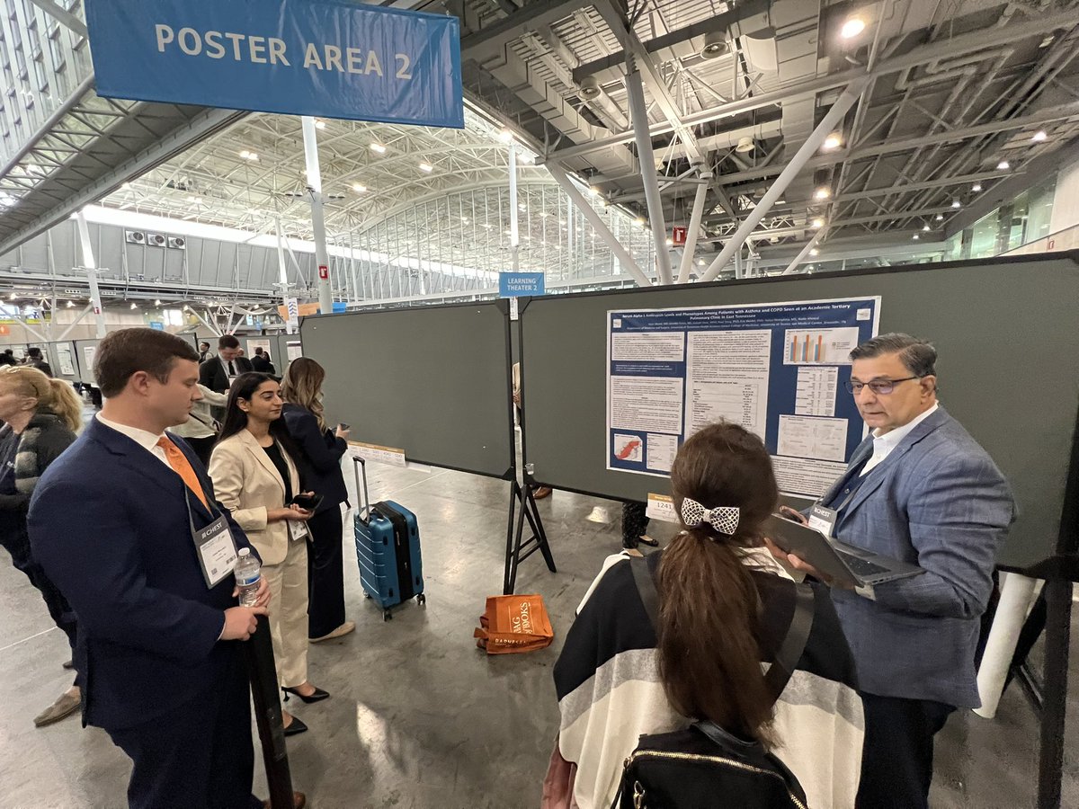 UTK_PCCM's tweet image. Our chairman, Dr Rajiv Dhand, presenting at @accpchest #CHEST2024, on:
Poster 4241- SERUM ALPHA-1 ANTITRYPSIN LEVELS AND PHENOTYPES AMONG PATIENTS WITH COPD AND ASTHMA SEEN AT AN ACADEMIC TERTIARY PULMONARY CLINIC IN EAST TENNESSEE
Making our @utgsm Department look great!