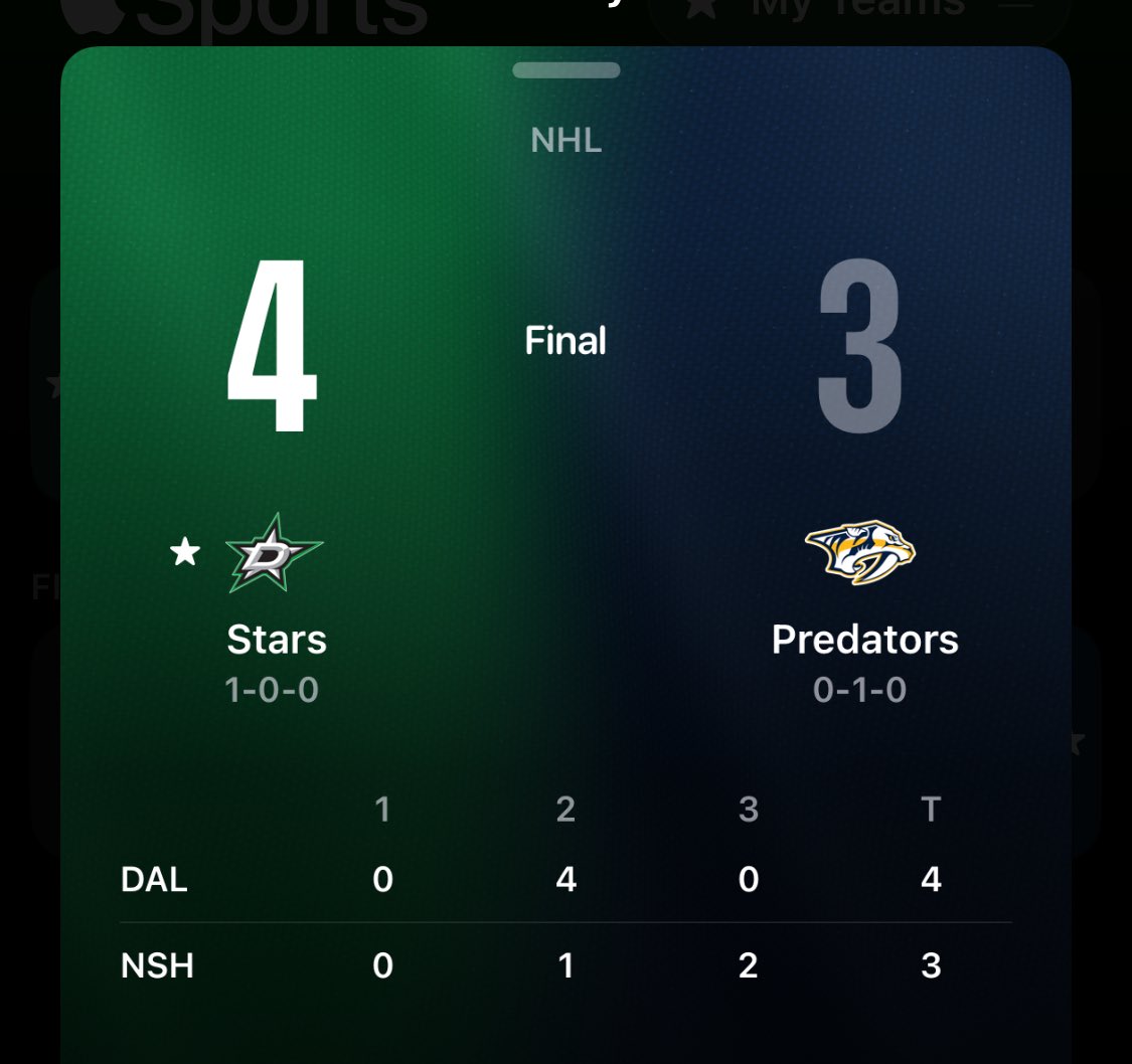 Great win, ⁦<a href="/DallasStars/">Dallas Stars</a>⁩! #TexasHockey