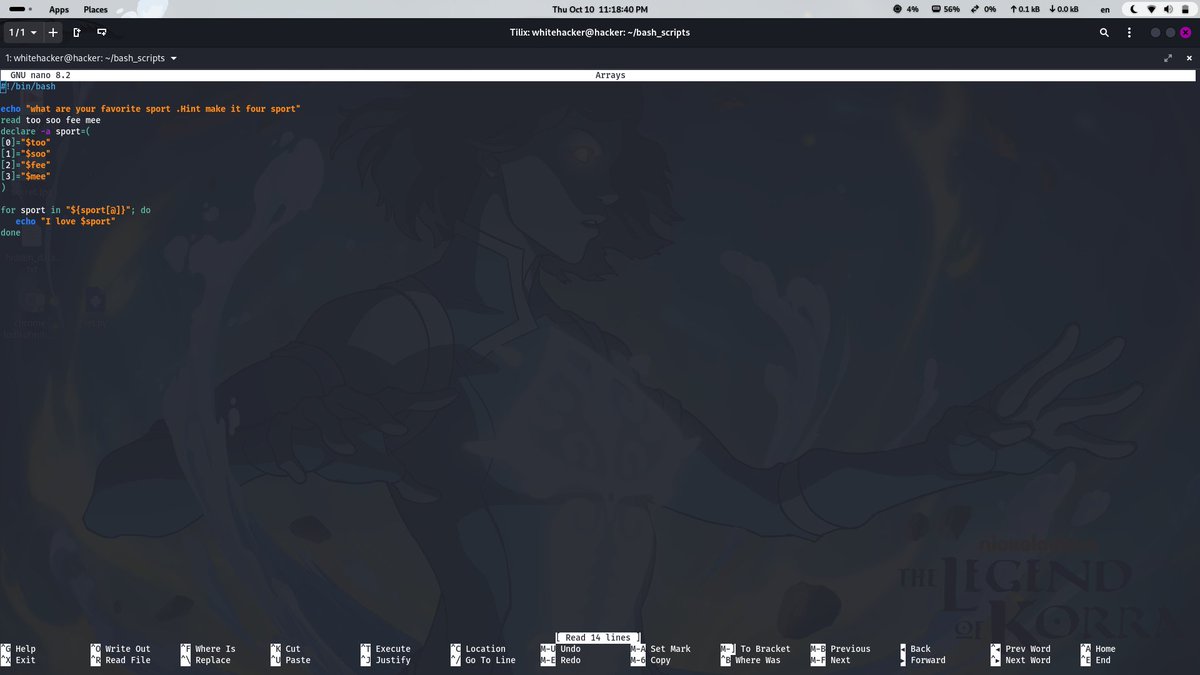 IbraheemA50's tweet image. Day 9⃣ of #30daysofbashscripting
Today, I learnt about arrays { Allow users to store multiple values in a single variable}. Also , command to be use to create an arrays , add to an arrays, delete from an arrays also how Iterating Over Arrays.