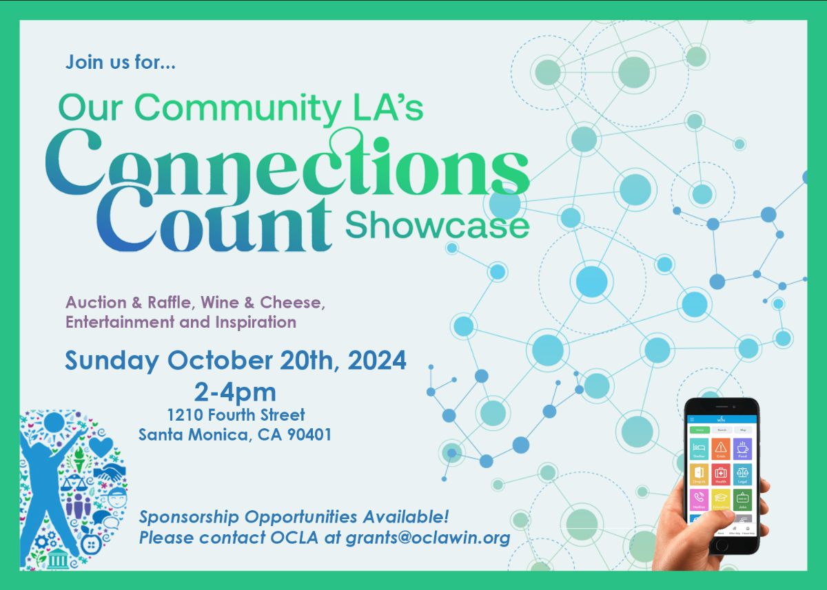 OCLAWIN's tweet photo. JOIN US for OCLA's Fall Fundraiser on Sunday, 10.20.24, 2pm-4pm at the Santa Monica Bay Woman's Club to support Our Community LA and the WIN What I Need app. Enjoy wine &amp; cheese, learn about WIN &amp; Bid on Trips &amp; Fun Auction Items! For Tickets or info: https://t.co/8i8BslJ0jy https://t.co/IEAxyQ1fdy