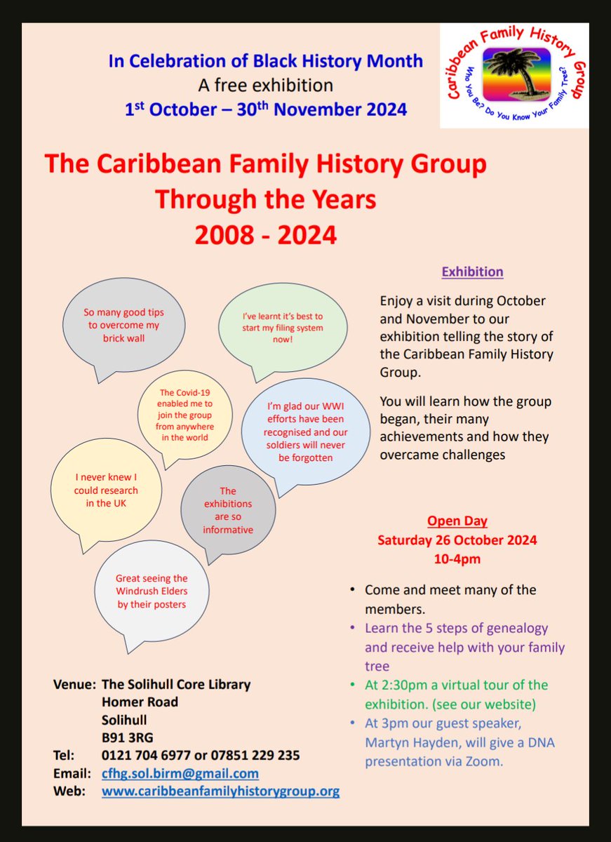 Caribbean Family History Group - Sol & B'ham tweet media