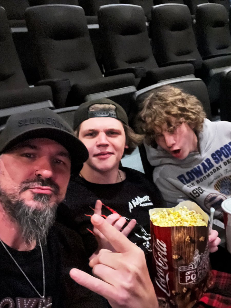 IkabodKrayne13's tweet photo. Bout to rock this double feature of The Terrifier! Terrifier 2 &amp; 3! LGF!🤘🏼🎃 #Terrifier2 #TERRIFIER #Terrifier3 https://t.co/BdNRg6JKFX