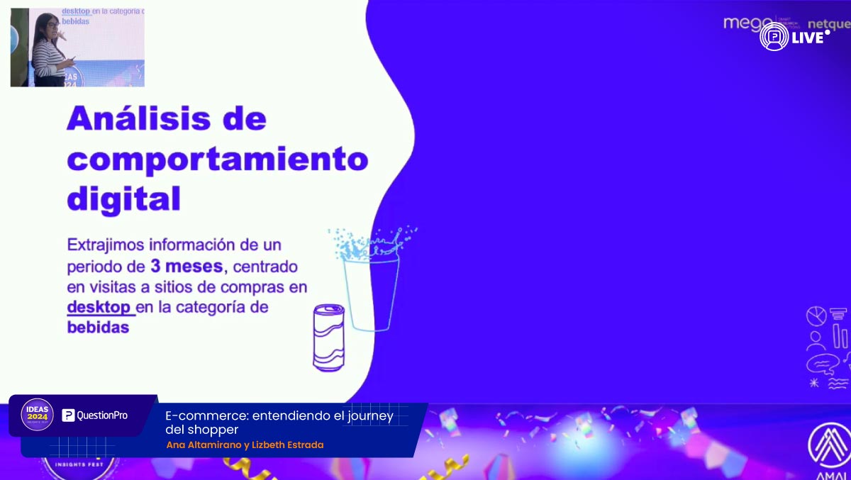 Ana Altamirano de Mega Research nos compartió cómo fue el proceso del análisis de comportamiento digital, y de los registros que obtuvieron para conocer el lugar de los diversos retailers. #IDEASAMAI2024