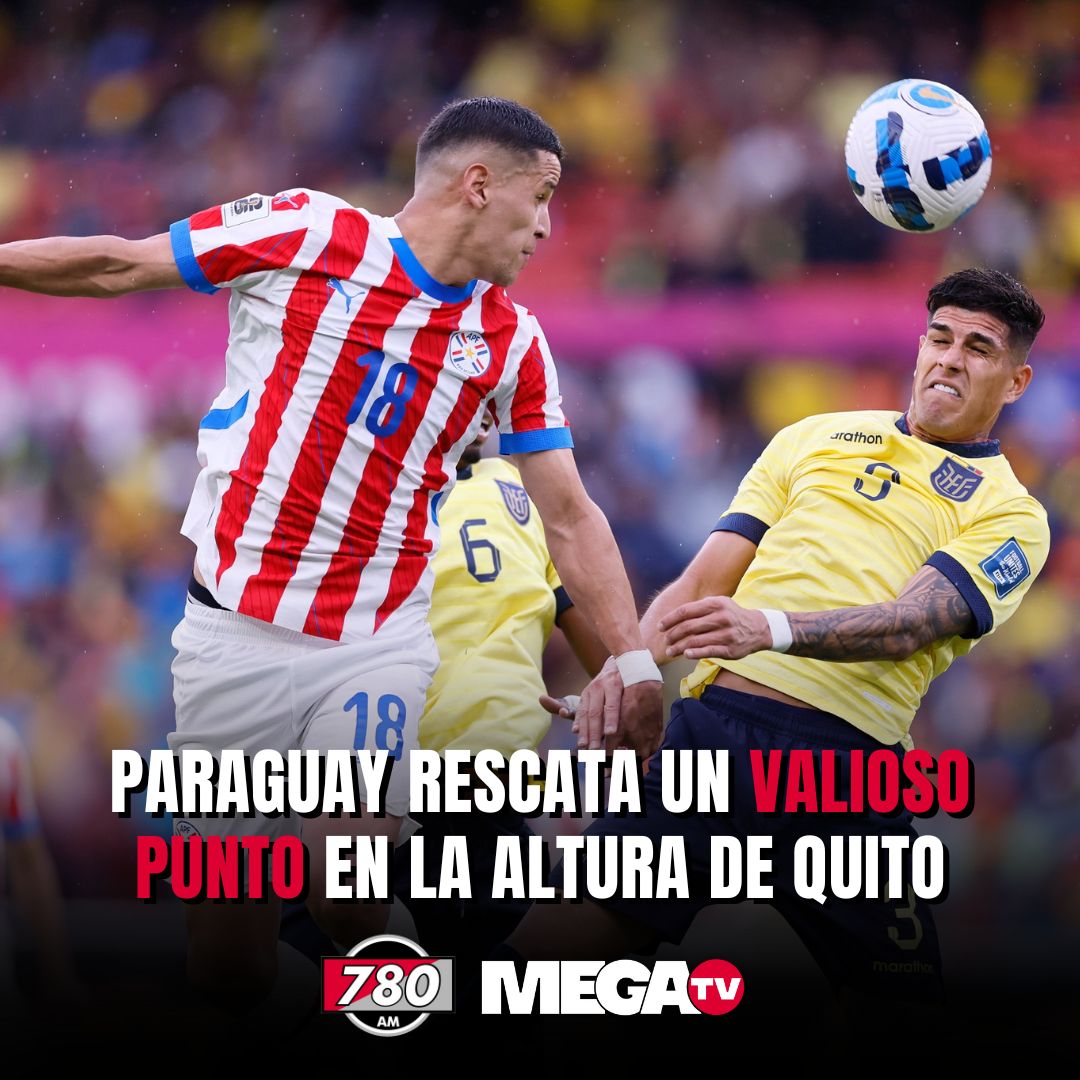 ¡𝗙𝗜𝗡𝗔𝗟!⚽️ | Paraguay rescata un valioso punto en la altura de Quito

🇵🇾La Albirroja logró mantener el arco en cero en un sufrido encuentro y consiguió un empate muy importante de visita, igualando 0 - 0 ante Ecuador

🏟️Ahora, ya piensa en el juego del martes de local ante
