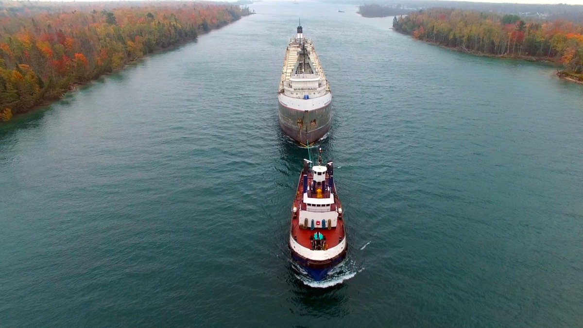 Today marks 3 years since the Mississagi's final trip along the St. Marys River. The 78-year-old freighter was scrapped in Sault Ste. Marie, Ontario.