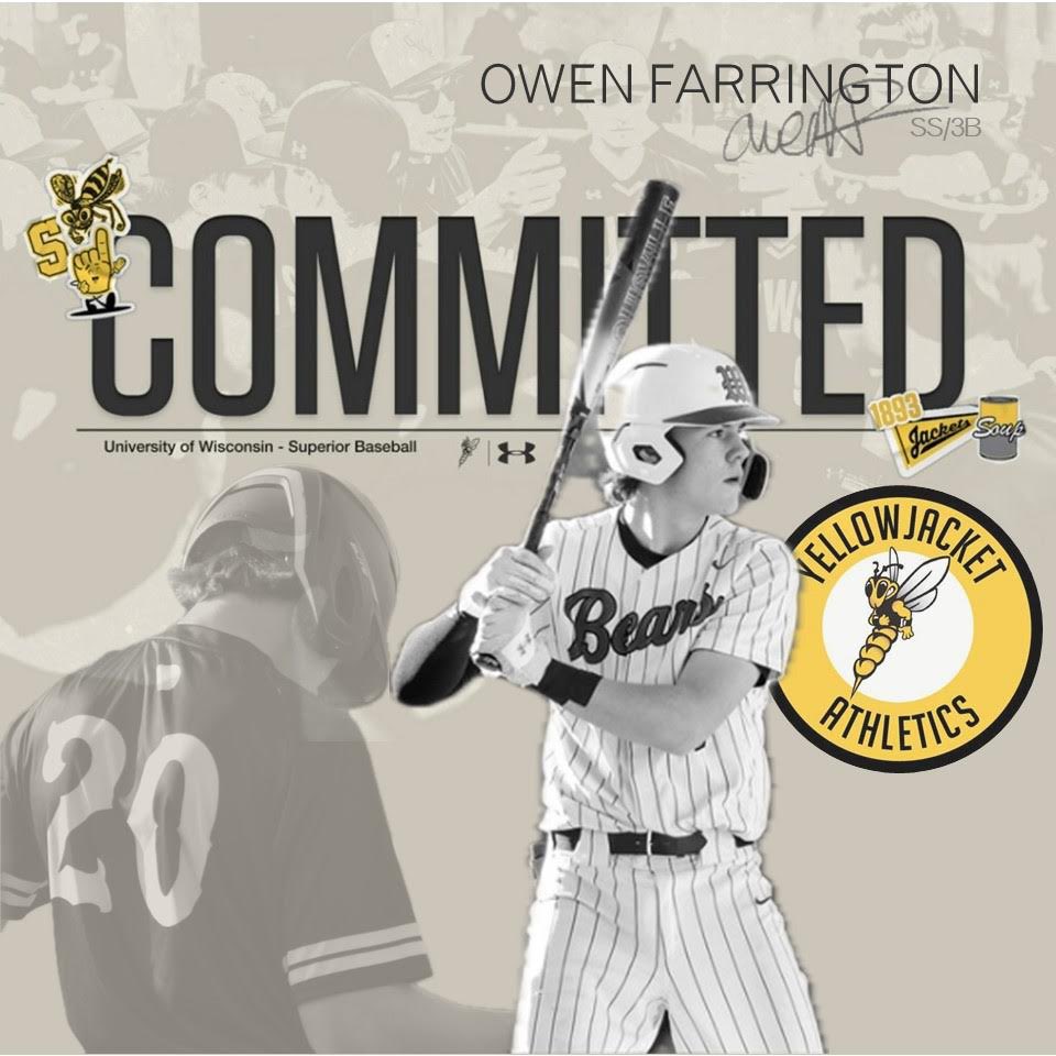 I am excited to announce my commitment to further my academic and athletic career at the University of Wisconsin - Superior! I would like to thank my coaches, teammates, and family for supporting me through the years. Go Yellowjackets!
