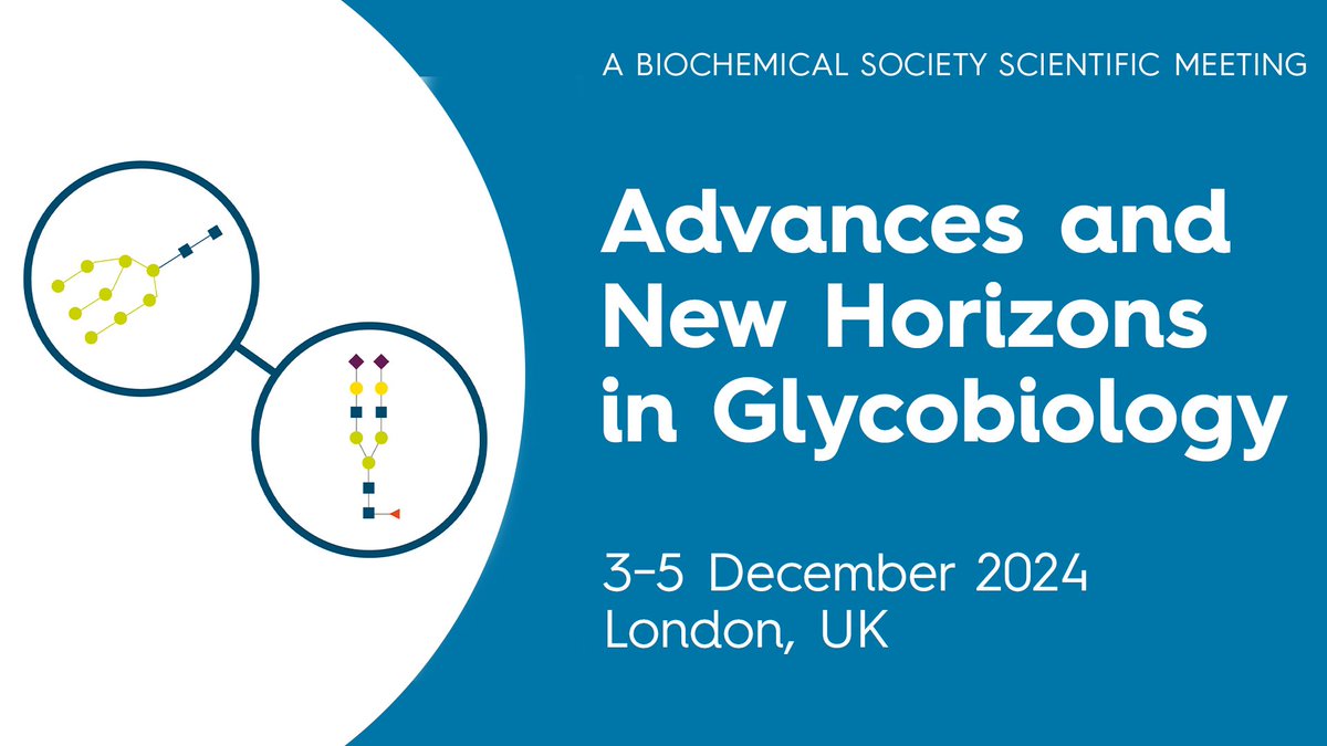 Check out the "Advances and New Horizons in Glycobiology" held in London 3-5 Dec 2024! Late breaking abstracts are still being accepted, deadline 16 Oct'24!  eventsforce.net/biochemsoc/fro…