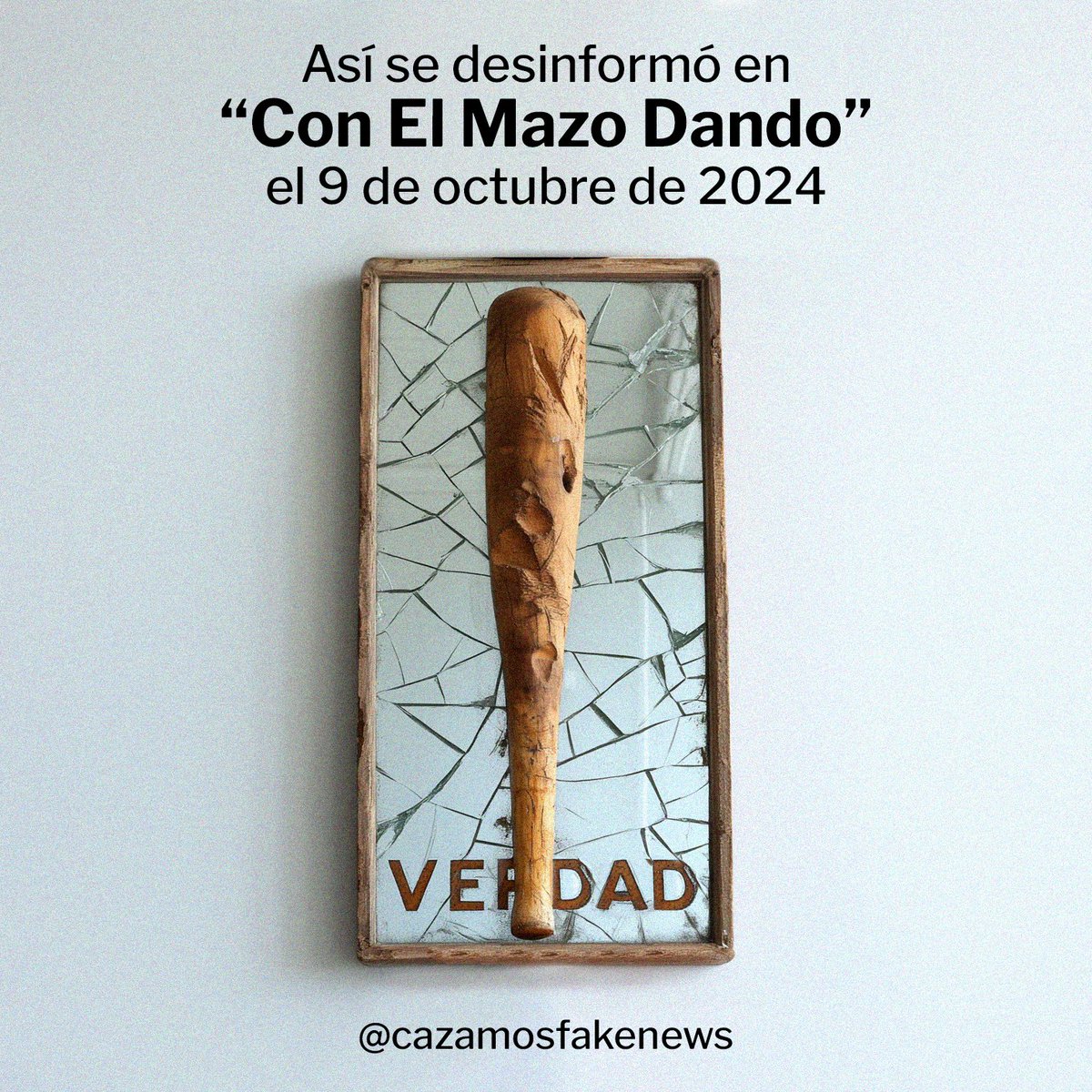 ⚠️ Así se desinformó en “Con El Mazo Dando” el 9 de octubre de 2024

Anoche, Diosdado Cabello difundió varios bulos sobre Edmundo González Urrutia y María Corina Machado. Algunos ya han sido desmentidos por <a href="/cazamosfakenews/">Cazadores de Fake News</a>.

Entre ellos figuran el bulo sobre la relación de