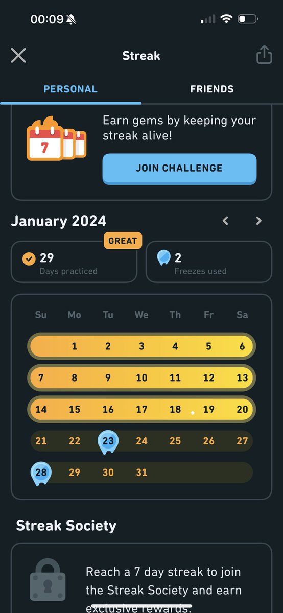 angelB1707's tweet photo. @duolingo please restore my 600 day streak, I paid in diamonds to restore it and the lesson took me to 00:01 (uk time) so it’s reset me to day 1😭 please duolingo, I’ll do anything I’m heartbroken💔 
My username is: angelbuck1707 
I’ve included some of my best months😪 https://t.co/e8iK31Kohs