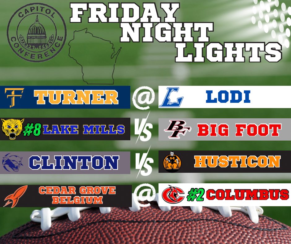 Week 8 Capitol Conference FRIDAY NIGHT LIGHTS!! 🏈🔥 #fridaynightlights #WisconsinFootball