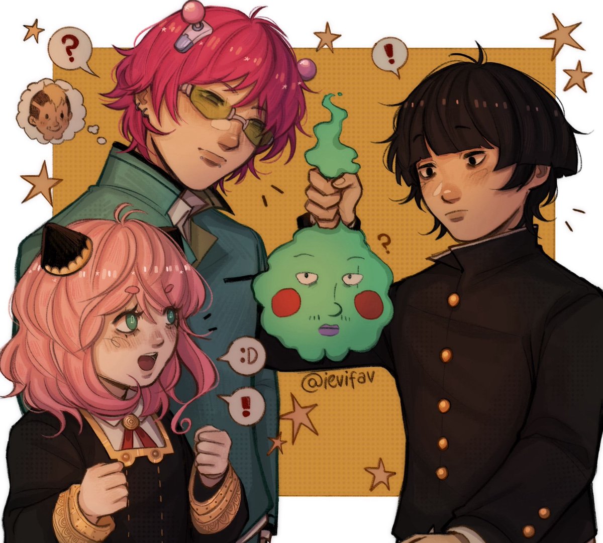 Ievifav's tweet image. the psychic kids trio again 💥 #saikik