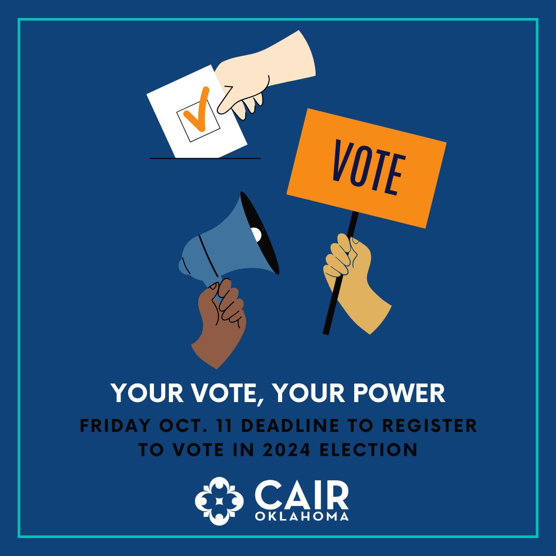 Friday, Oct. 11, is the last day to register or update your registration for the Nov. 5th elections! It’s quick &amp; easy online. Don’t miss out—check your status today: okvoterportal.okelections.gov 🗳️