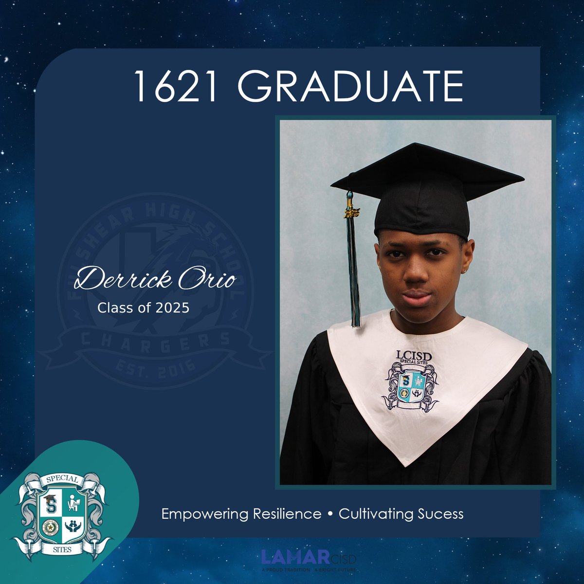 Special_Sites's tweet photo. Congratulations to Derrick Orio on becoming a graduate! We at 1621 are incredibly proud of you, and we can't wait to see you continue to cultivate success in your future! #1621Grad #EmpoweringResilienceCultivatingSuccess https://t.co/HZo3MwFs4i
