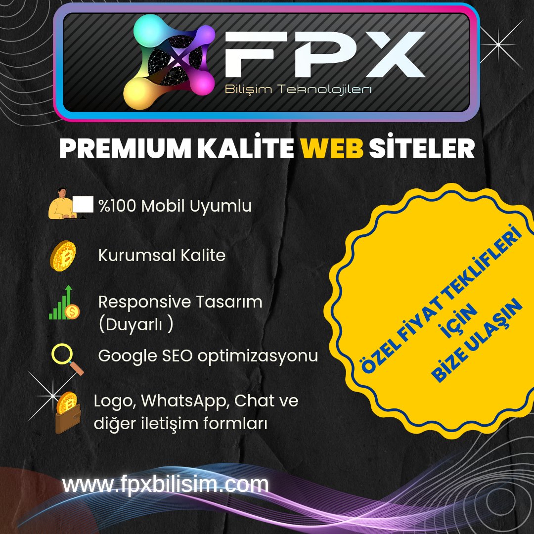 fpxbilisim's tweet photo. Güncel kampanyalardan ve gelişmelerden haberdar olmak için web sitemizi ziyaret edebilir, işletmenize özel kurumsal kalitede web site fiyatları hakkında özel teklif isteyebilirsiniz.
#webtasarımı #uiux #grafiktasarım #responsive #frontend #backend #webgeliştirme #seo  #yazılım https://t.co/YWGYAO2r6G
