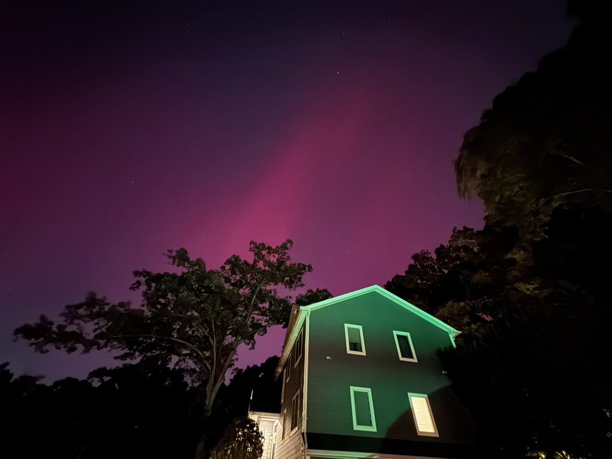 Caught in Morristown, NJ. #northernlights, right? #njweather #njwx