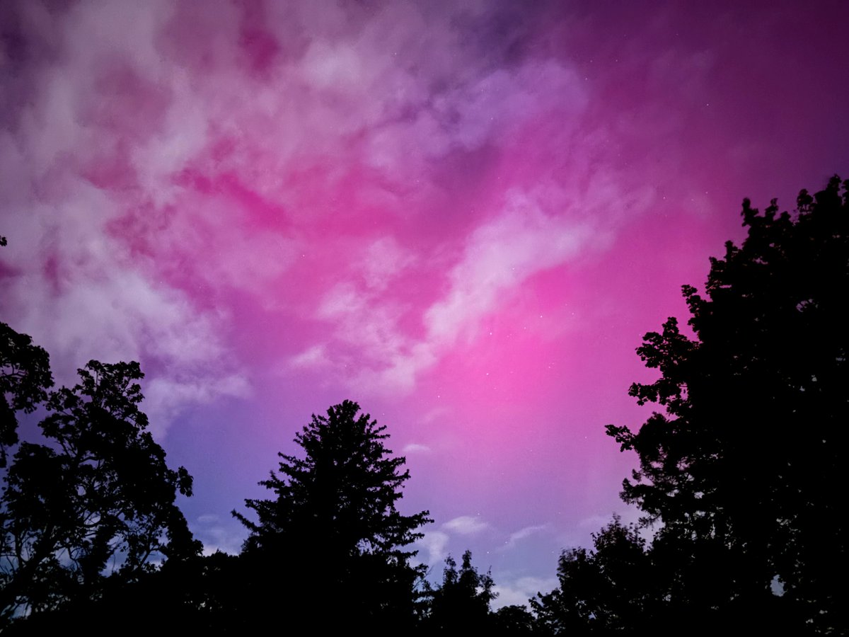 RLazear's tweet photo. Spectacular aurora from my backyard in Albany! https://t.co/r29Fs8DbiL