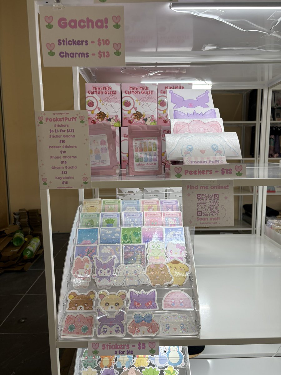 pocketpufff's tweet photo. new retail! 🎀

find me at the artist alley at aberdeen centre in richmond✨🌸

#yvr #anime #art https://t.co/BnNEhJquz5