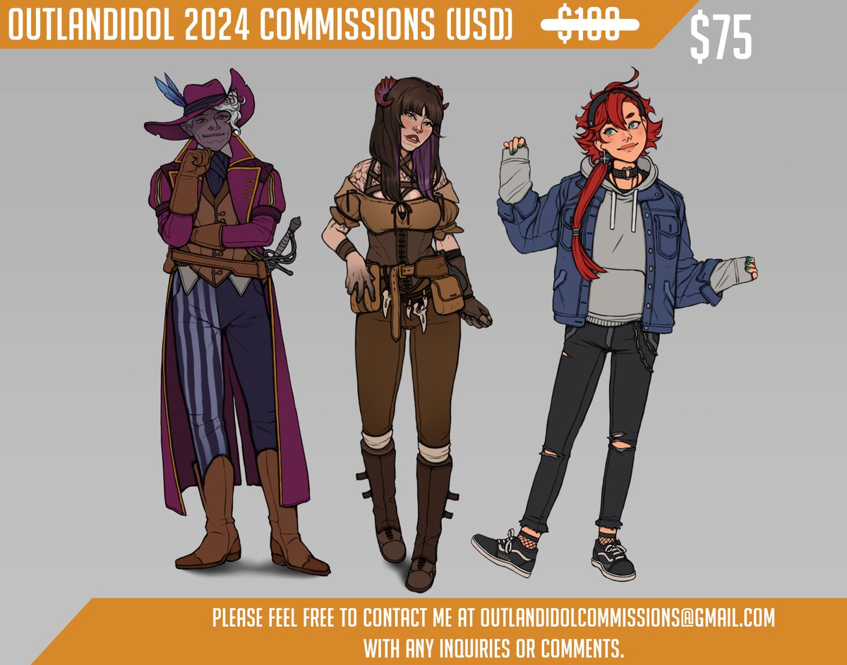 Hey all! For the time being - I'm thinking for the rest of October - commissions will be 25% off. If interested, please feel free to shoot me an email! #Commission #dungeonsanddragons