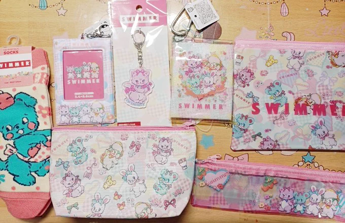 セリアに行ったらswimmerの商品がたくさんあって
ちちるおばちゃん大興奮で買いあさるの巻🐻 