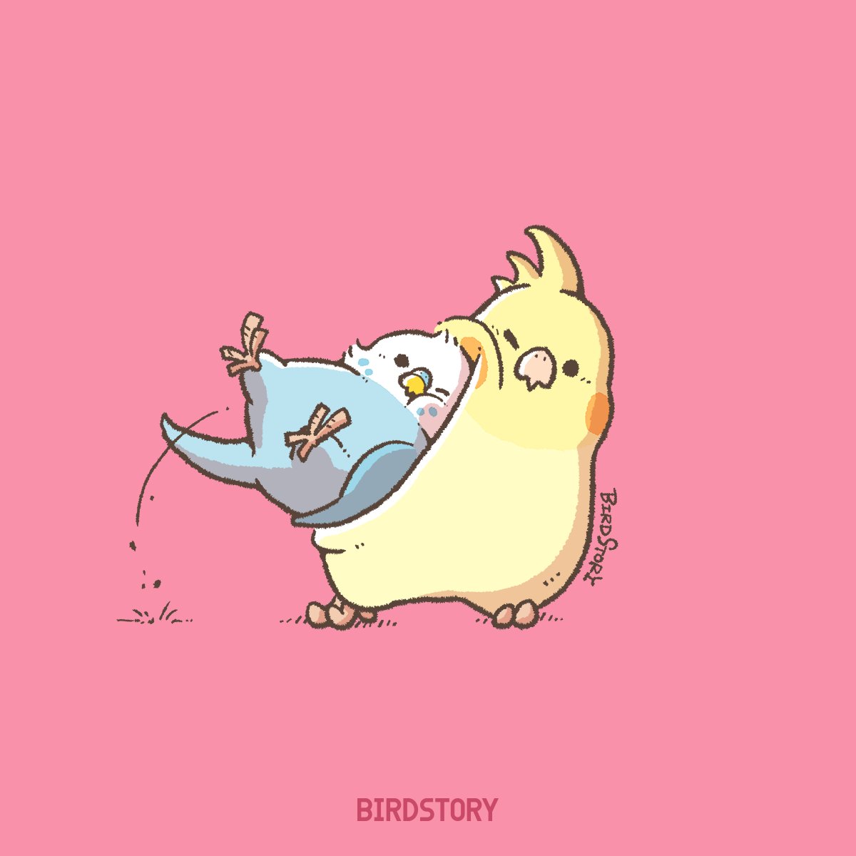 「おはようございます。本日は10月11日、10と11を横にするとウィンクをしている」|BIRDSTORYのイラスト