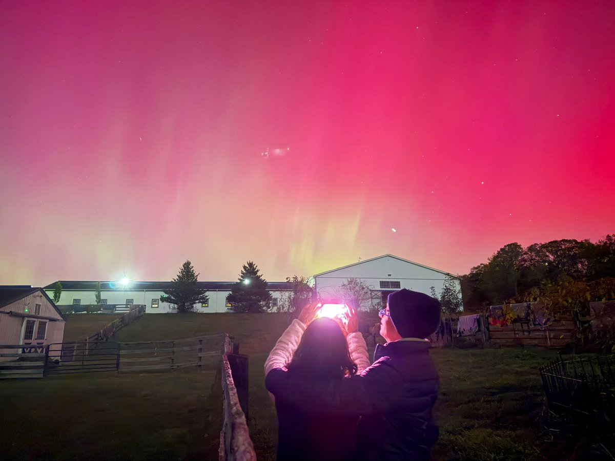 Go outside!! Look up tonight  #Aurora #NewYork #NoFilter #iPhone16Pro