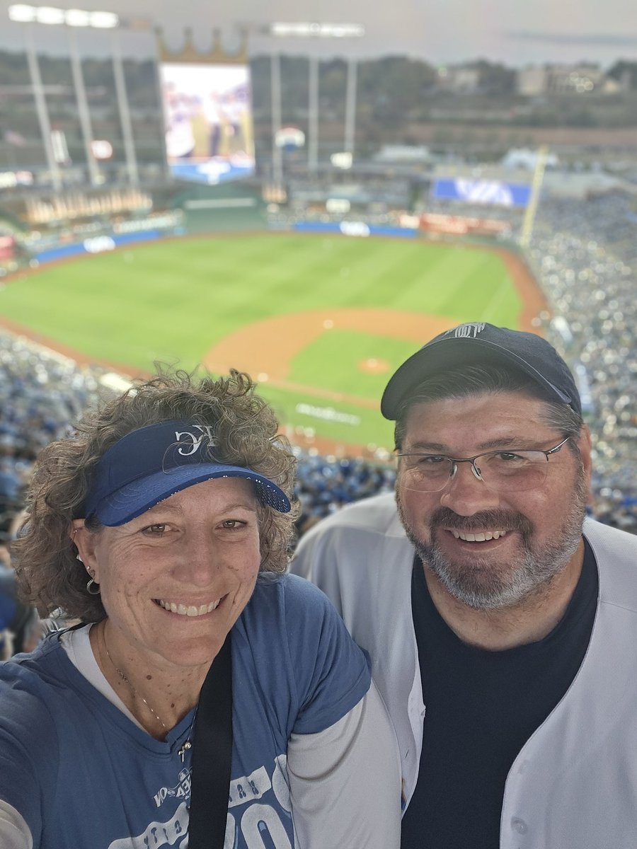SlocumAnna15's tweet photo. Celebrating 29 years of marriage with some postseason Royals baseball. #TBAPSB #Postseason #KansasCityRoyals https://t.co/jK4rTNEMEH