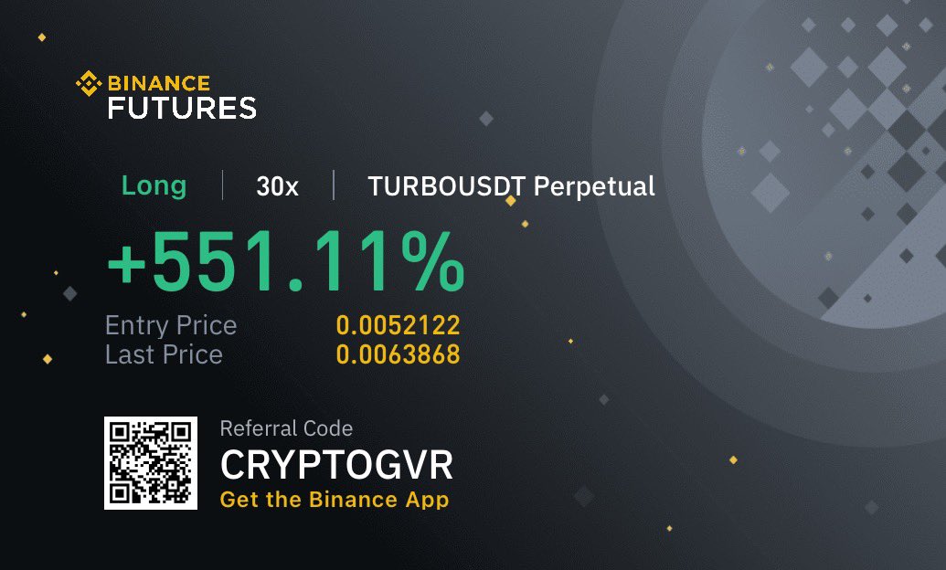 551% up on $TURBO and I’m expecting it will hit 0.01$ soon ✅