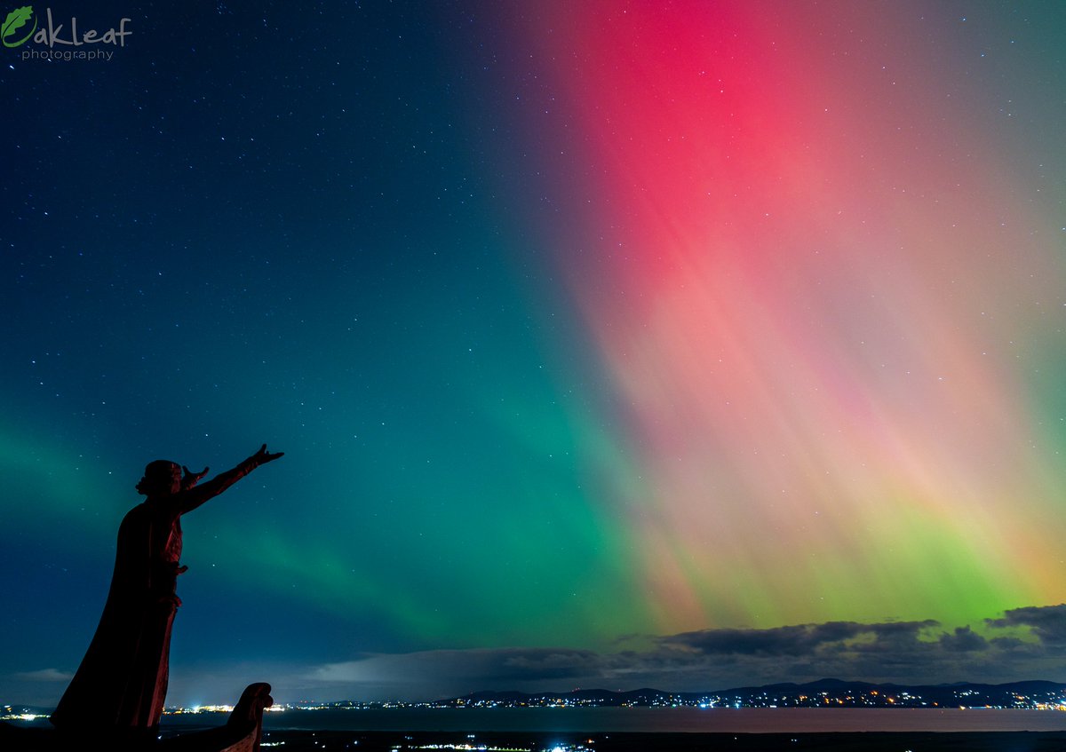 jct_c's tweet photo. Stunning display of the northern lights this evening 10/10/24 #northernlights #astro #aurora #Ireland https://t.co/v8w2xFljNz
